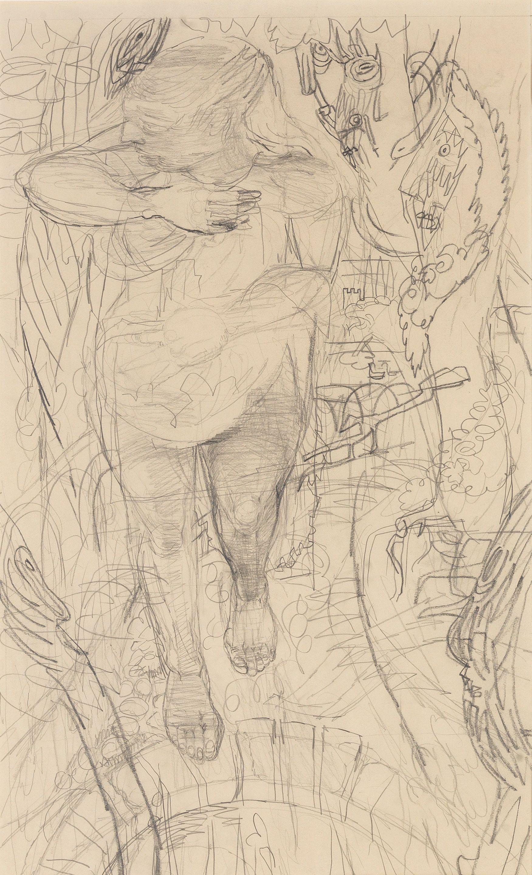 Betty Swanwick - Preparatory Sketch for The Pool