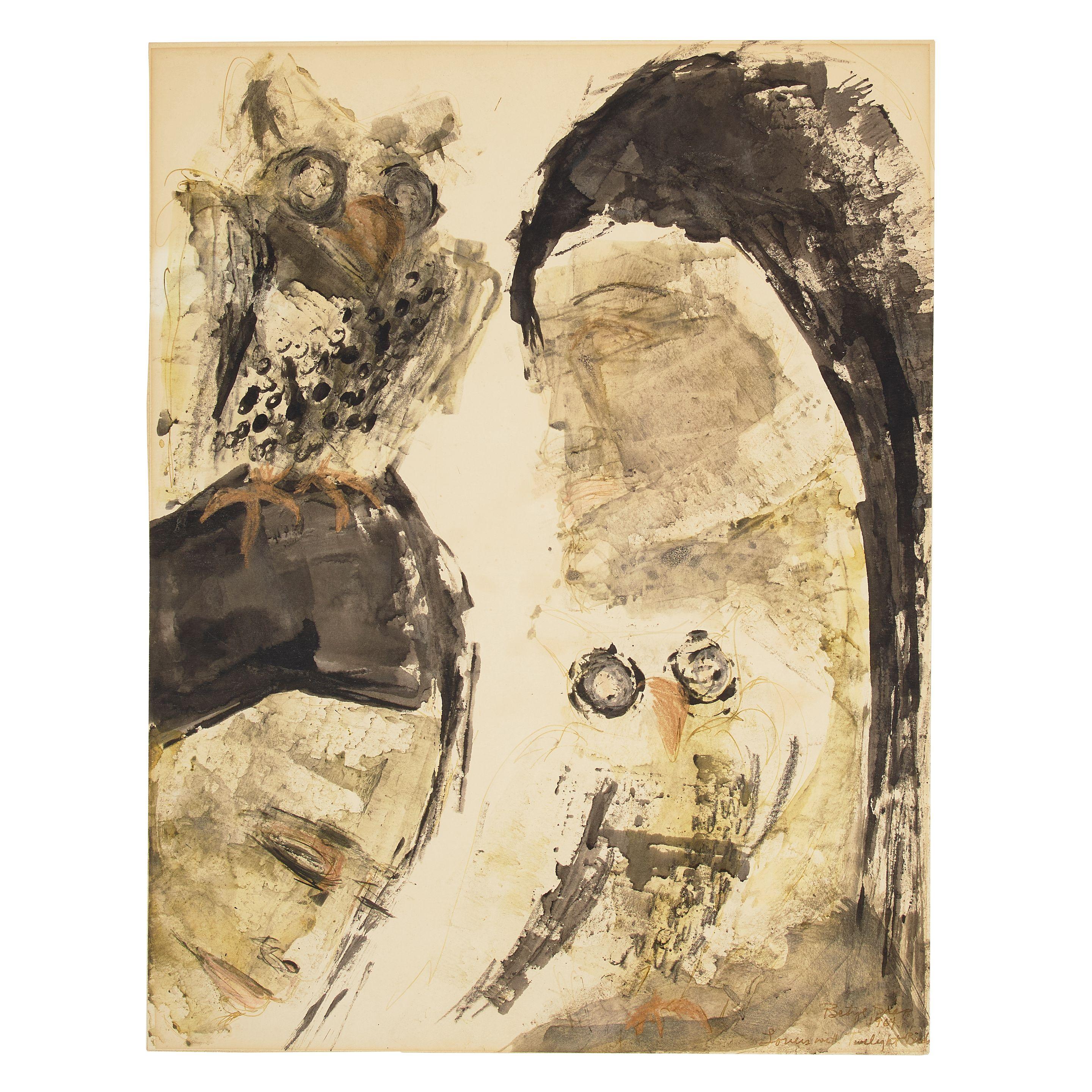 Betye Saar - Lovers with Twilight Birds, 1964