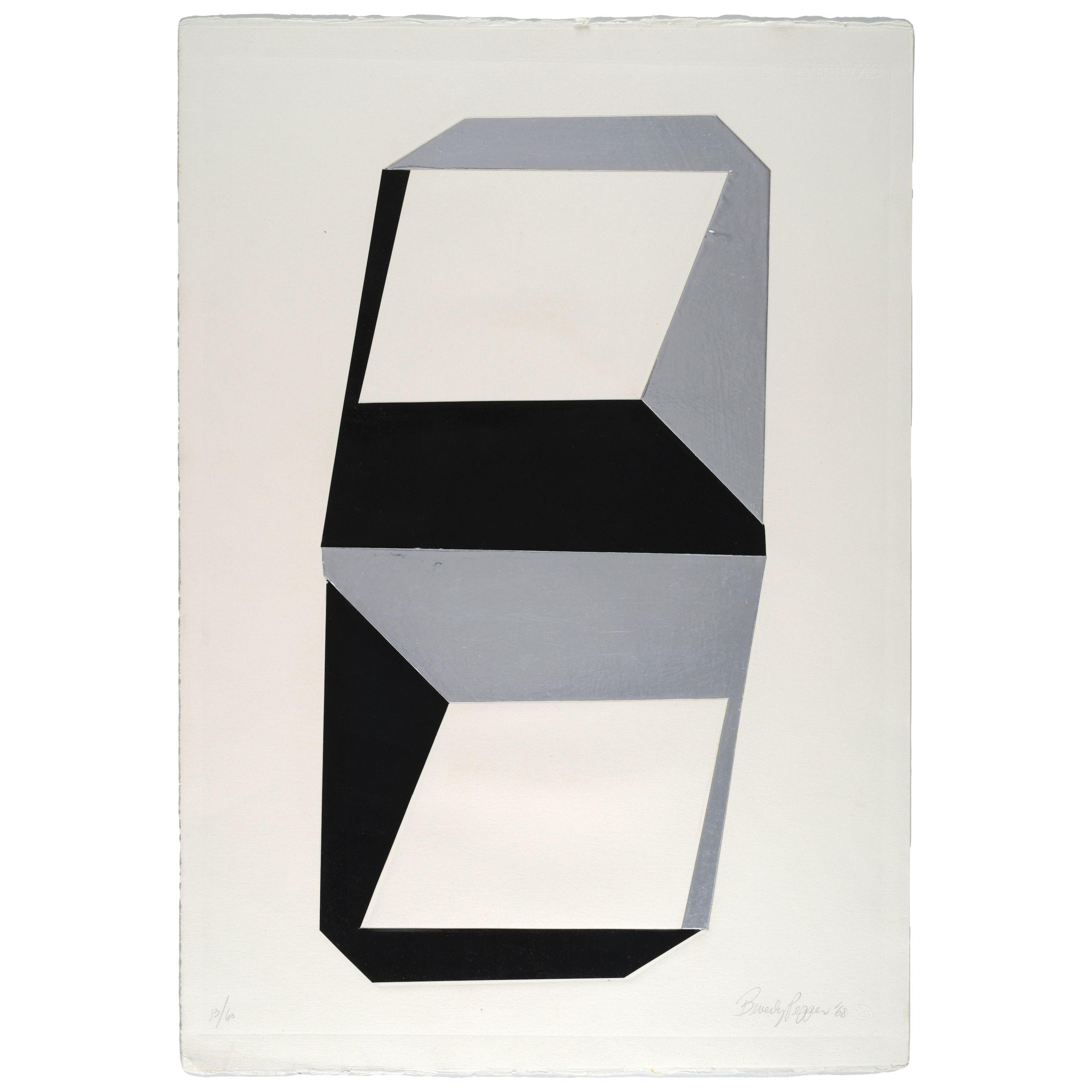 Beverly Pepper - Double Vertical Silver and Black