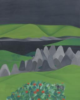 Bhupen Khakhar - Buffalo Among Flower Bed