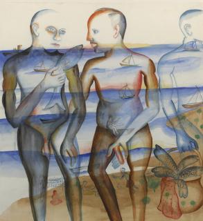 Bhupen Khakhar - Figures In Landscape