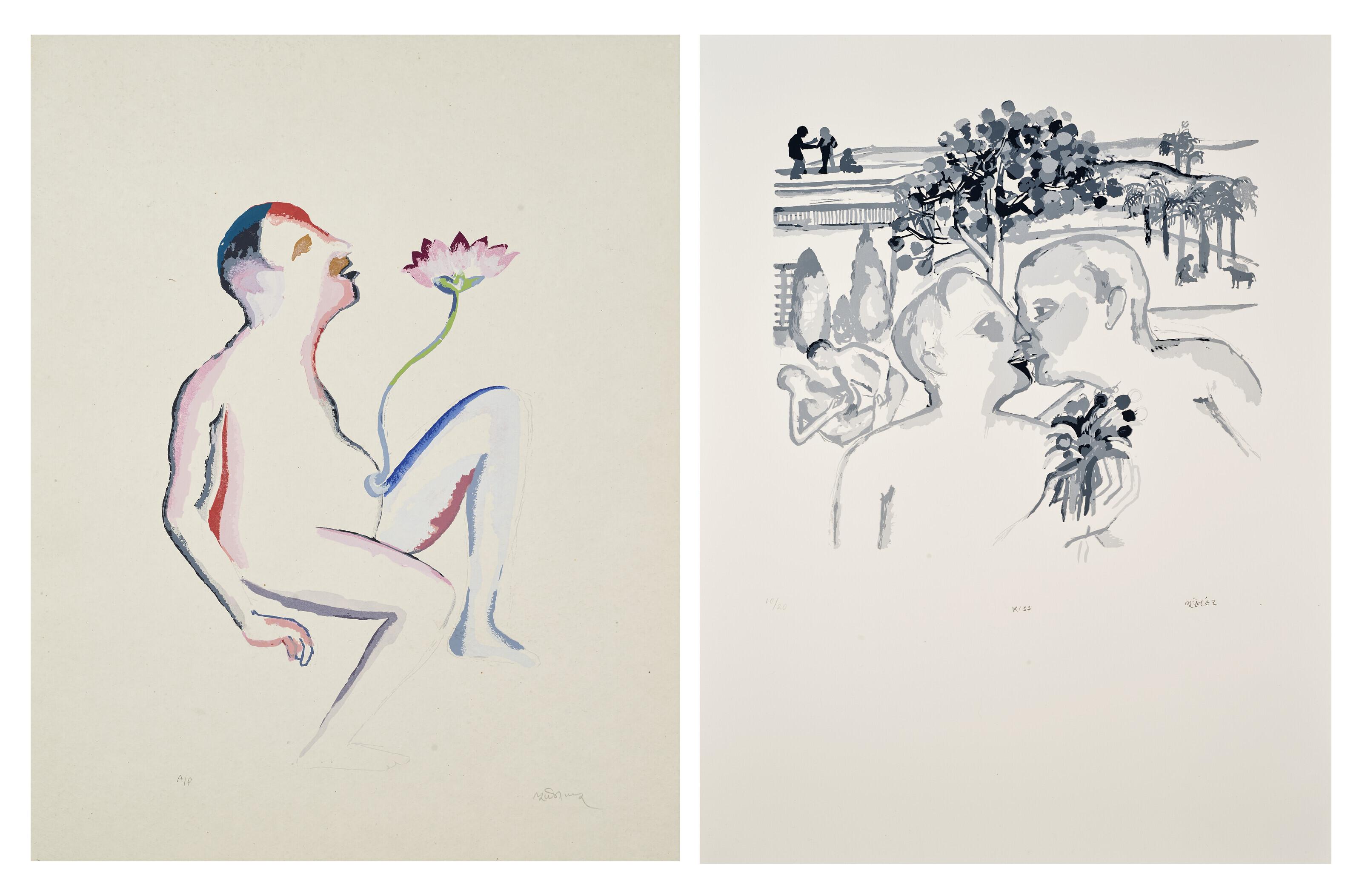 Bhupen Khakhar - Lotus; Kiss