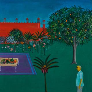 Bhupen Khakhar - Portrait Of Shri Shankerbhai V. Patel Near Red Fort