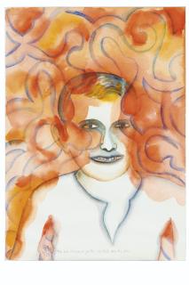 Bhupen Khakhar - The Red Colour & Grills Spilled over his Face