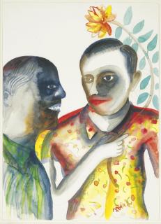 Bhupen Khakhar - Two Men With A Flower