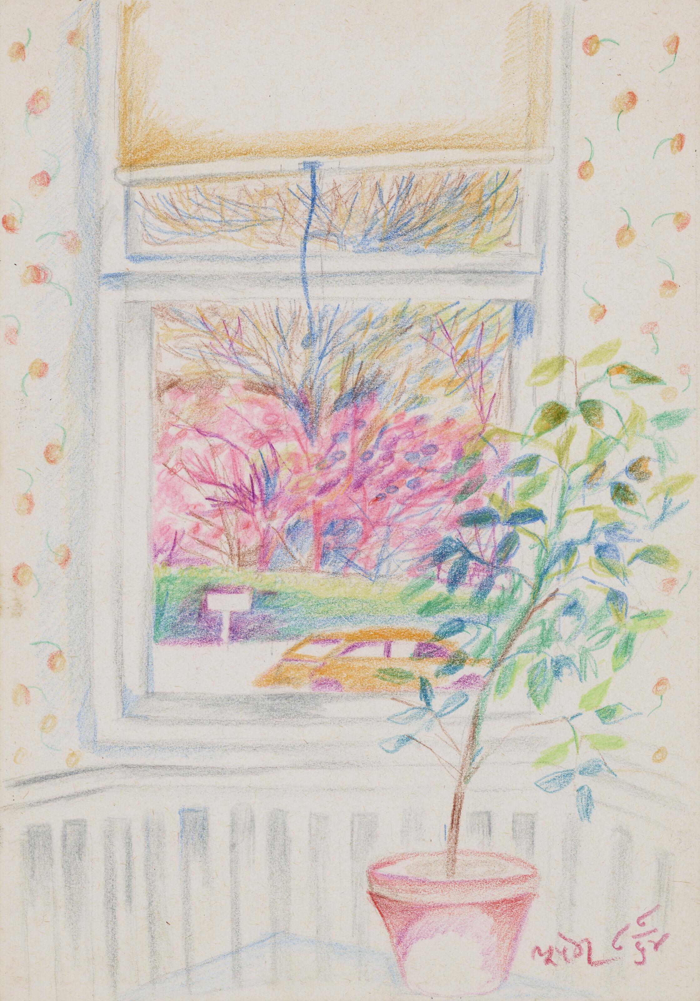 Bhupen Khakhar - Untitled (Interior with Window)