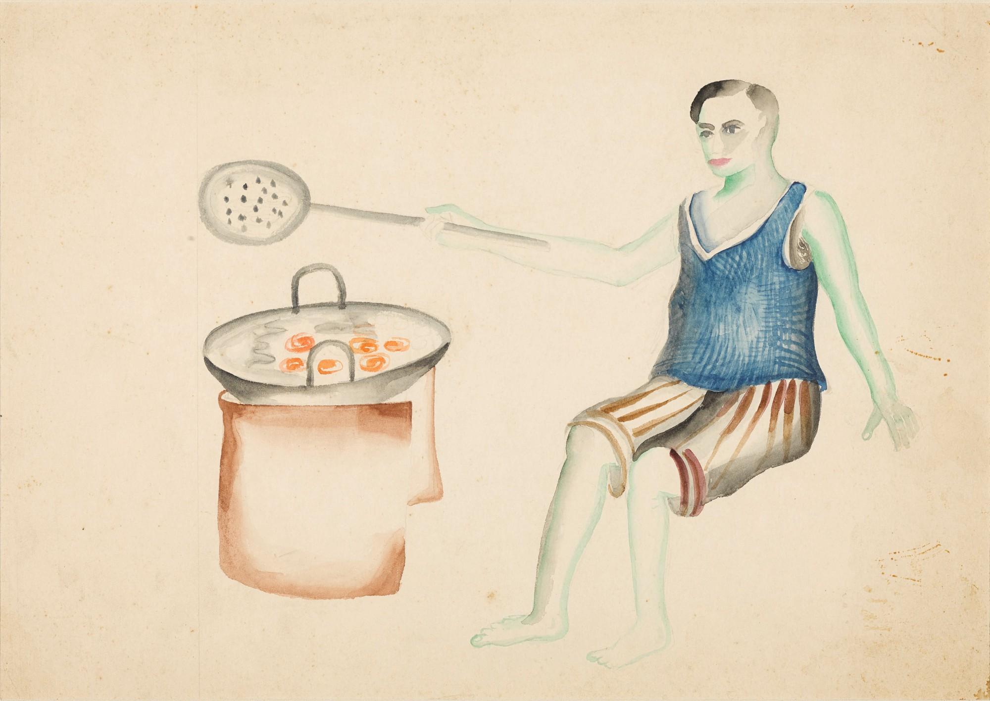 Bhupen Khakhar - Untitled (Man Frying Jalebis)