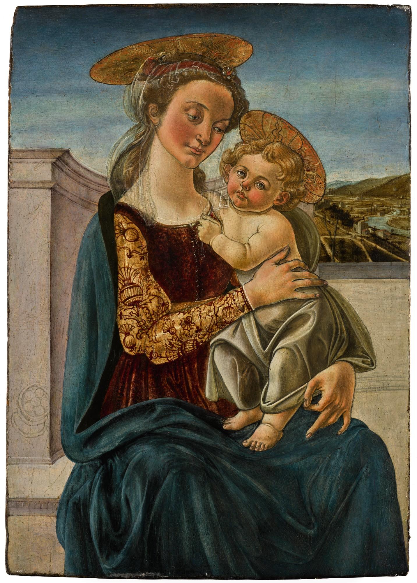 Biagio D\'Antonio - The Virgin and Child before a landscape |《風景前的聖母與聖嬰》