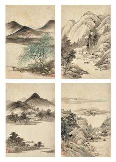 Bian Wenyu - Album of Landscapes after Yuan Masters