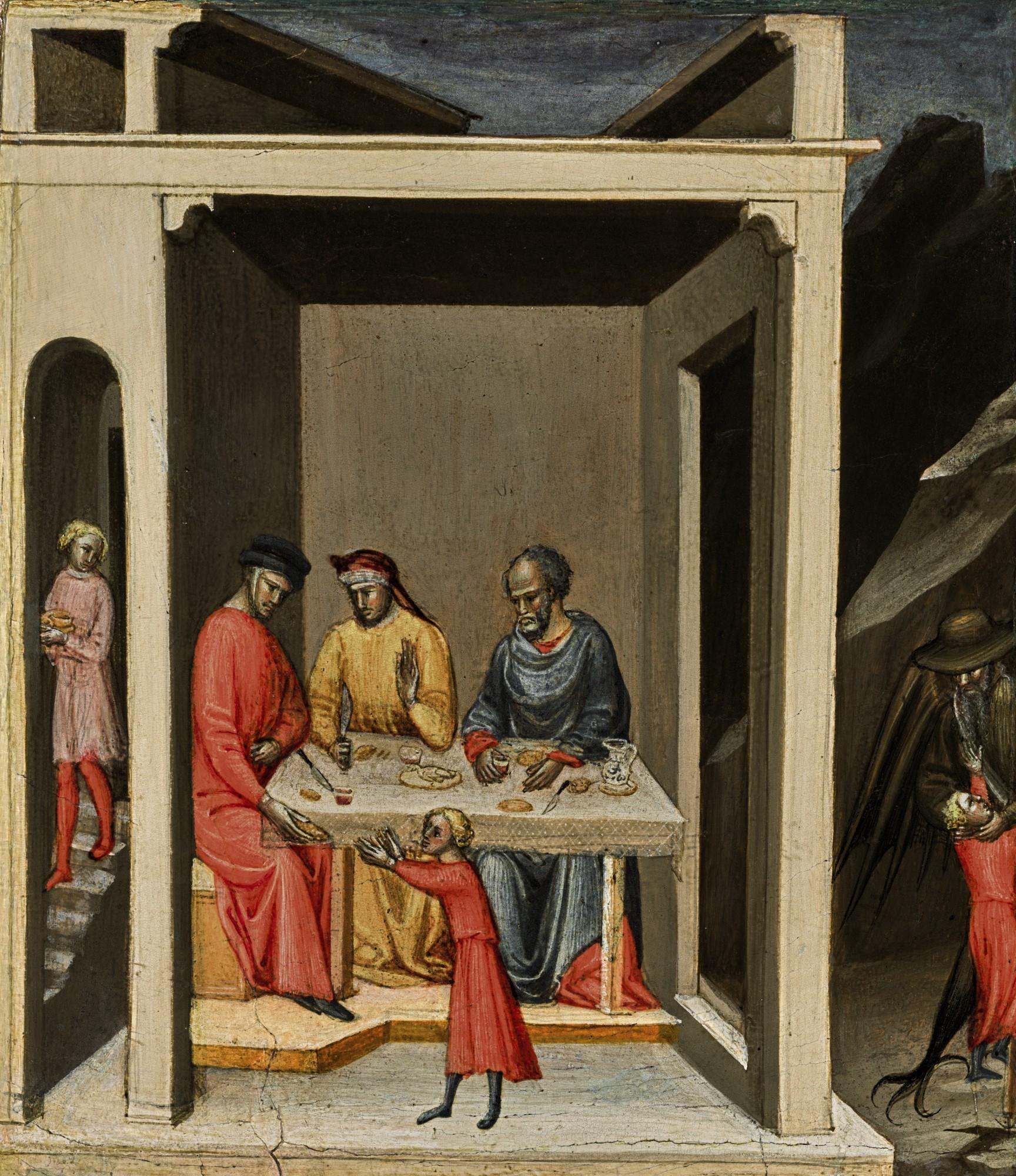 Bicci Di Lorenzo - A Scene From The Life Of Saint Nicholas, Bishop Of Myra (270-343 A.D.): The Miracle Of A Child Restored To His Parents