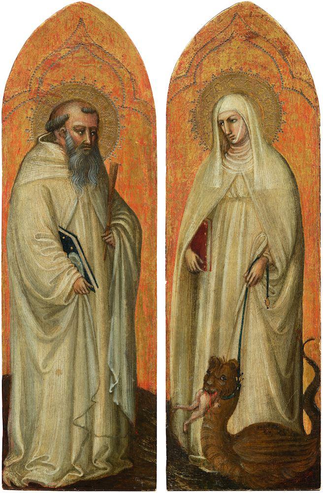 Bicci Di Lorenzo - Gegenstücke: Heiliger Benedikt und Heilige Margareta.