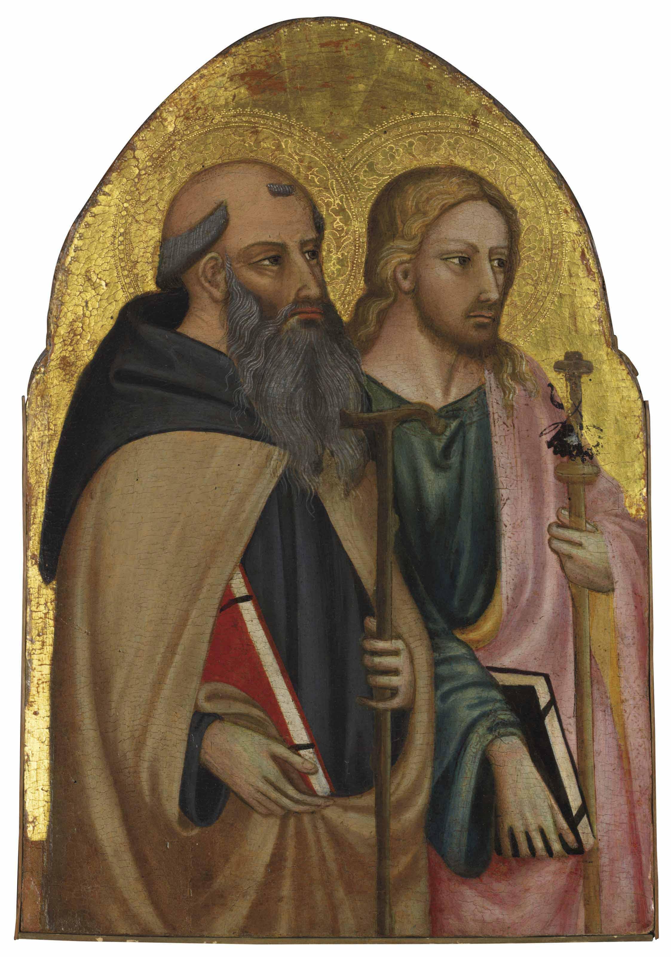 Bicci Di Lorenzo - Saint Anthony Abbot And The Apostle Saint James The Greater