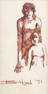 Bikash Bhattacharjee - Two Figures