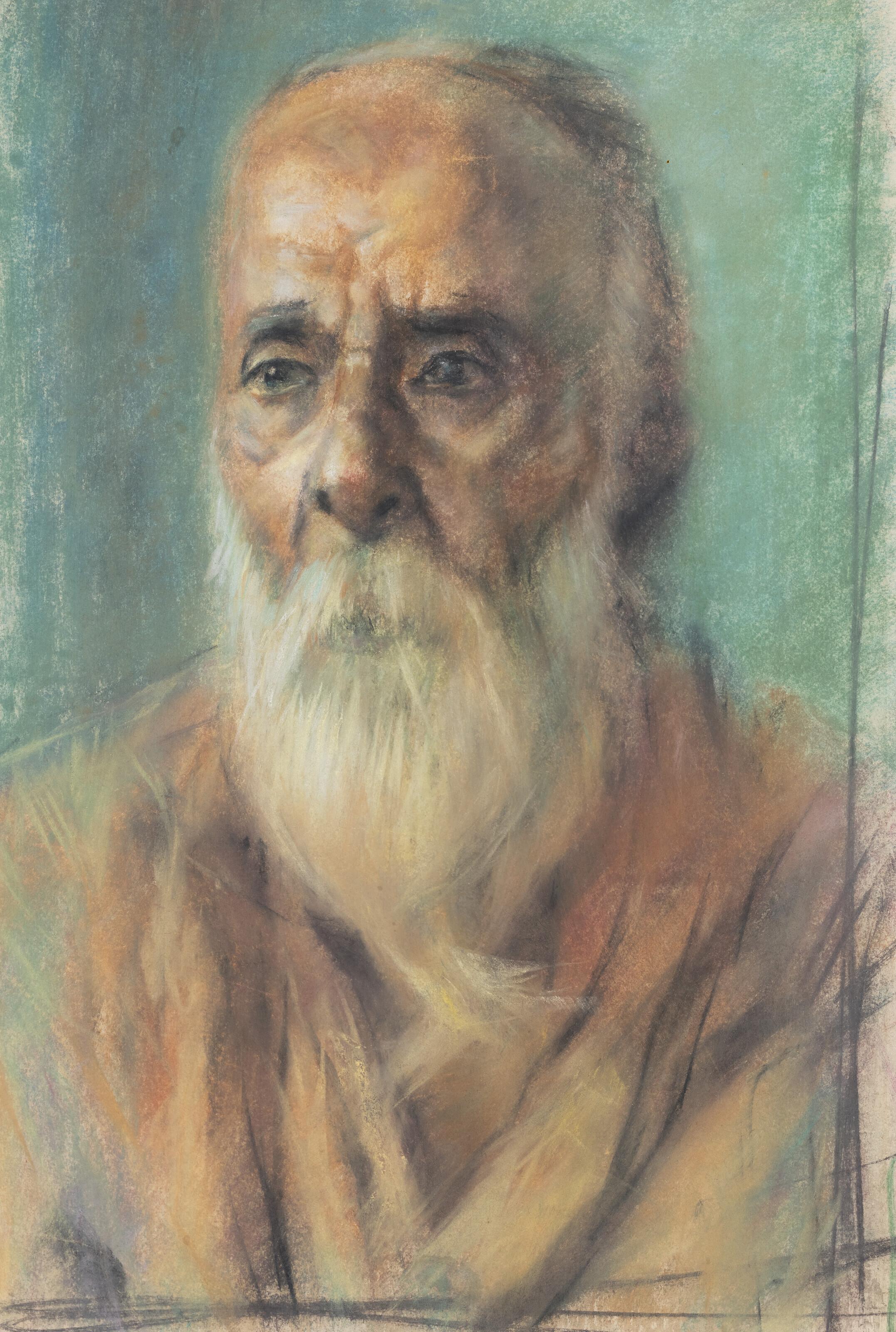 Bikash Bhattacharjee - Untitled (Portrait Of An Old Man)