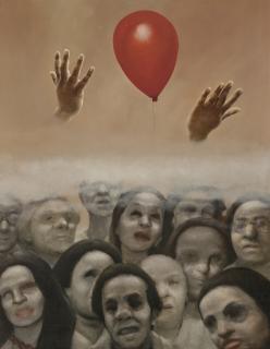 Bikash Bhattacharjee - Untitled (Red Balloon)