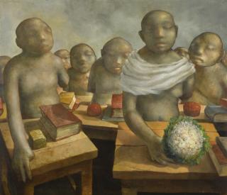 Bikash Bhattacharjee - Untitled (School Children) 