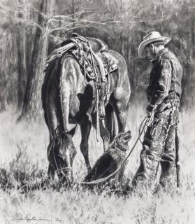 Bill Anton - Me and My Shadow sight 24 x 21 1/2 in. framed 35 x 32 in.