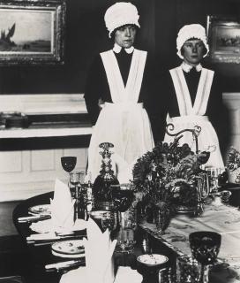 Bill Brandt - Parlourmaid and Under-Parlourmaid Ready to Serve Dinner, 1933