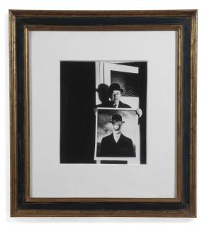 Bill Brandt - Rene Magritte With His Picture\'The Great War\', Brussels, 1966