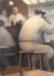 Bill Jacklin R.A. - Fat Man at the Bar