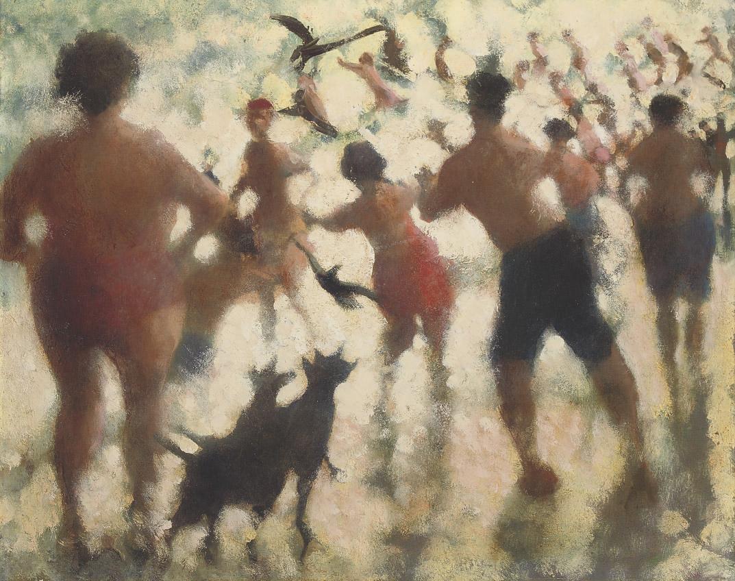 Bill Jacklin, R.A. - Into the Sea II, Bathers, Coney Island