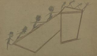 Bill Traylor - Eight Figures on a Ramp Construction, 1939-1942
