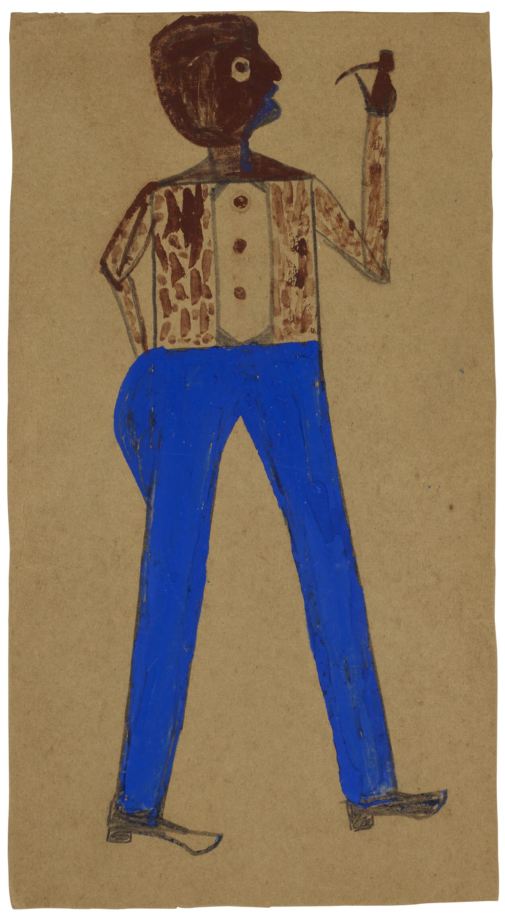 Bill Traylor - Man with Pipe