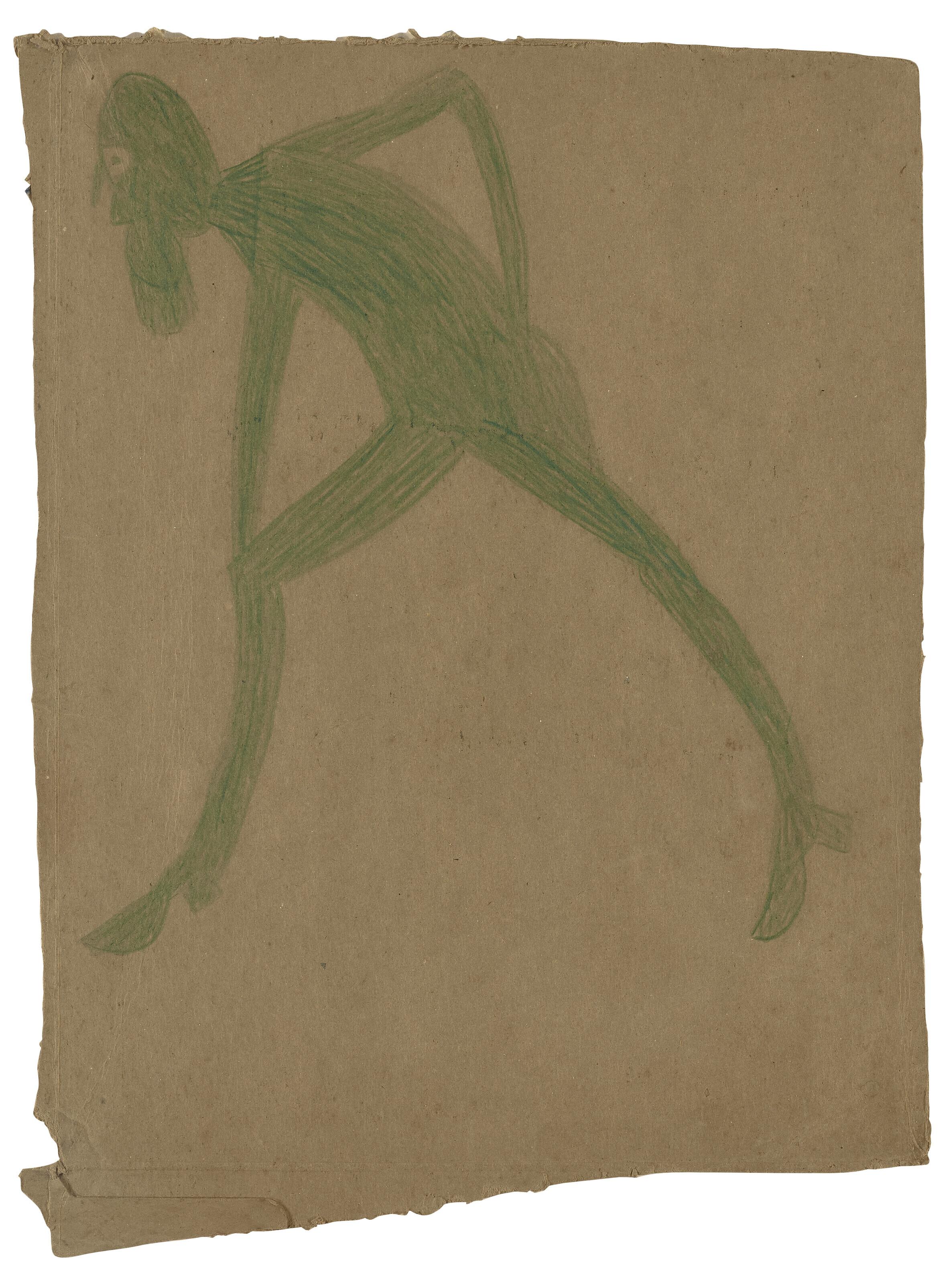 Bill Traylor - Self Portrait Striding, circa 1939- 1942