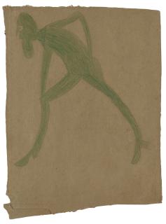 Bill Traylor - Self Portrait Striding, circa 1939- 1942