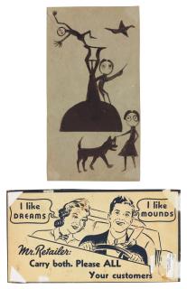 Bill Traylor - Three Figures With Dog, Bird And Construction, 1939-1942