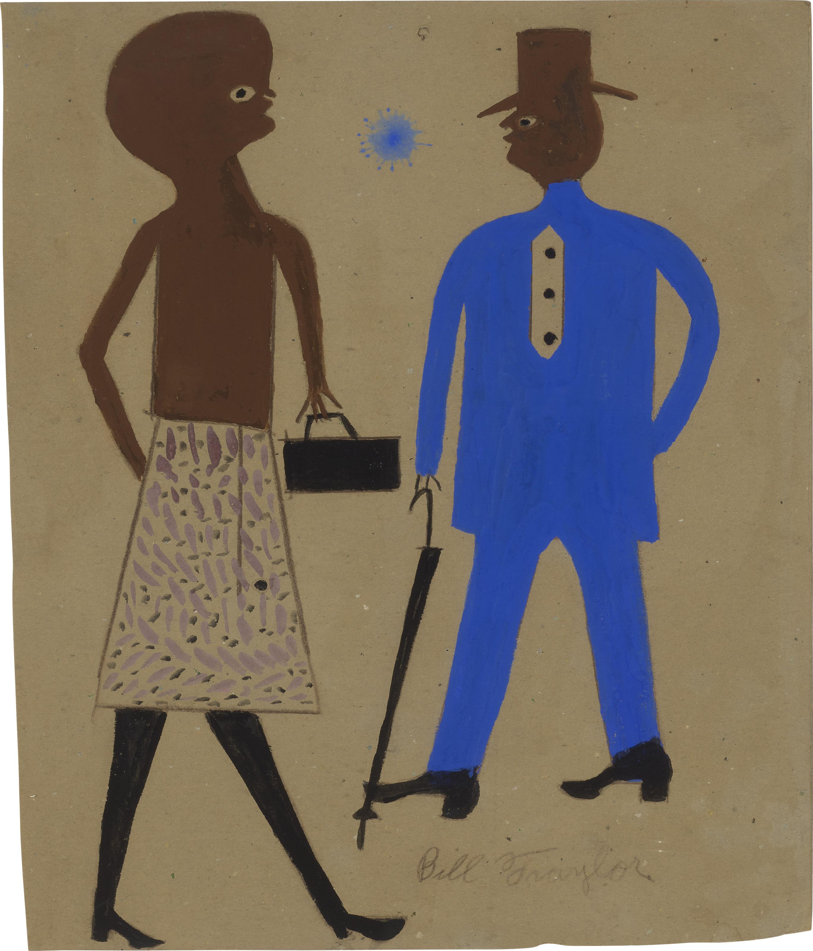 Bill Traylor - Untitled (Man and Woman), 1939-1942