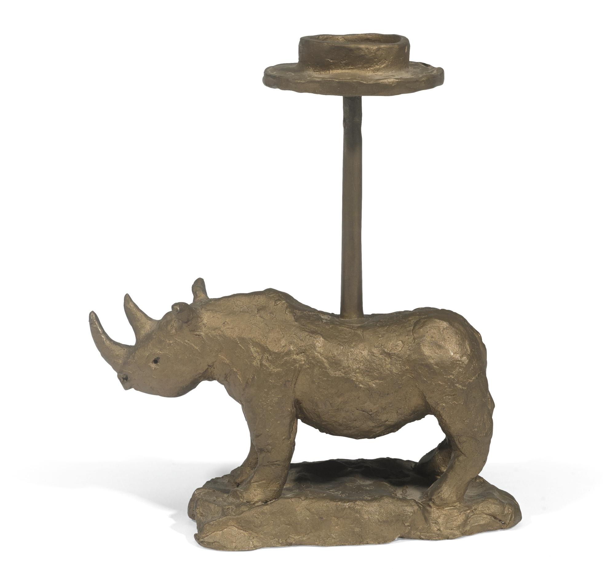Bill Woodrow, R.A. - Rhino Candlestick