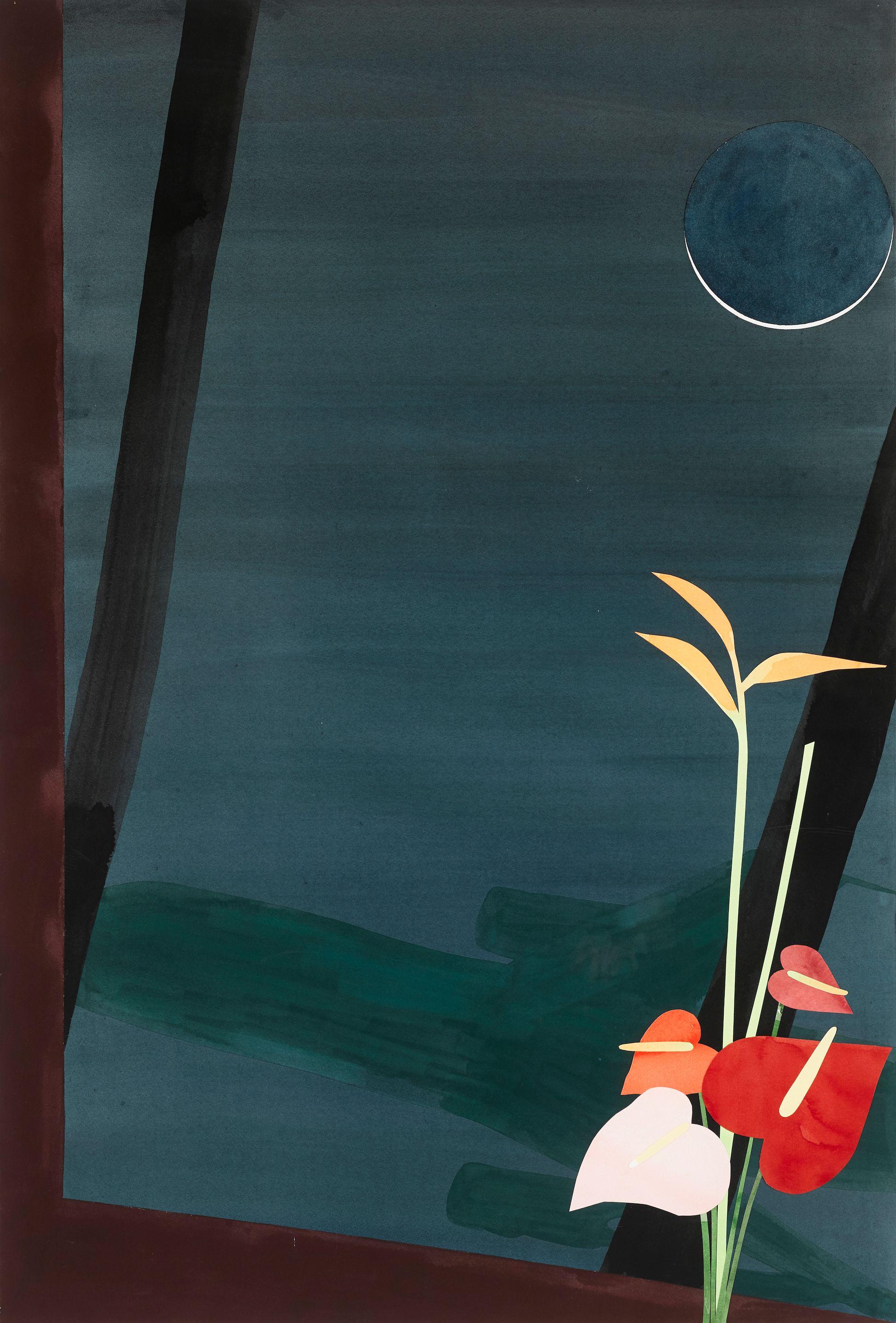 Billy Al Bengston - Ka\'ao Watercolor, 1984