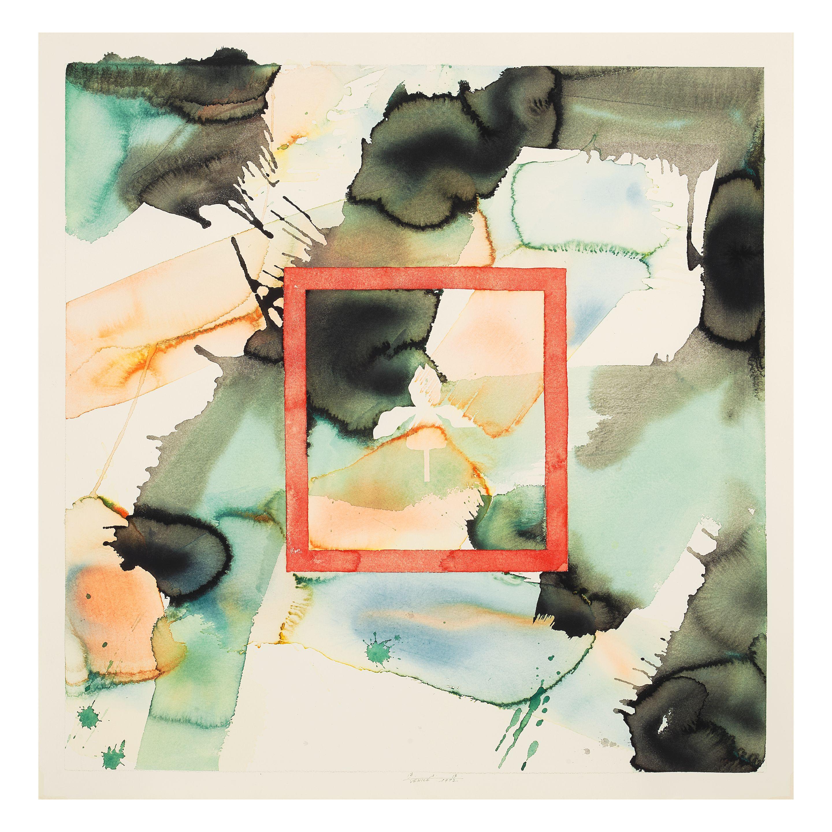 Billy Al Bengston - Venice Dracula Watercolor, 1972