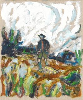 Billy Childish - Billy in Shorts and Hat (Study)