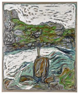 Billy Childish - Man On Rock, River Althing, Iceland