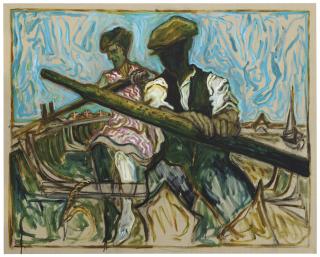 Billy Childish - Rowers (version x) (Oyster Catchers, Thames Estuary 1932)