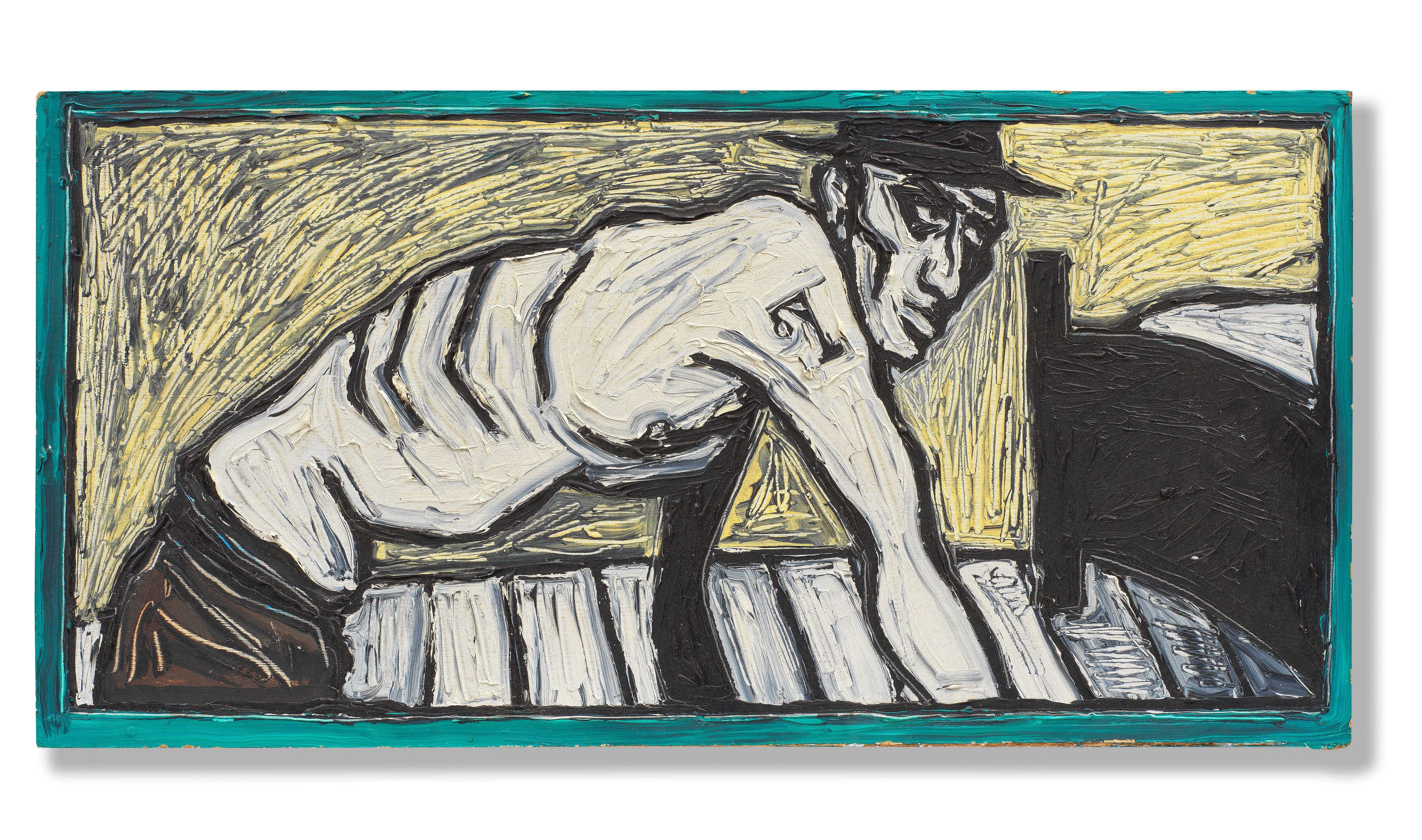 Billy Childish - Self Portrait with Hat & Tattoo