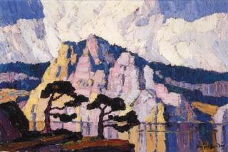 Birger Sandzen - Lake in the Mountains