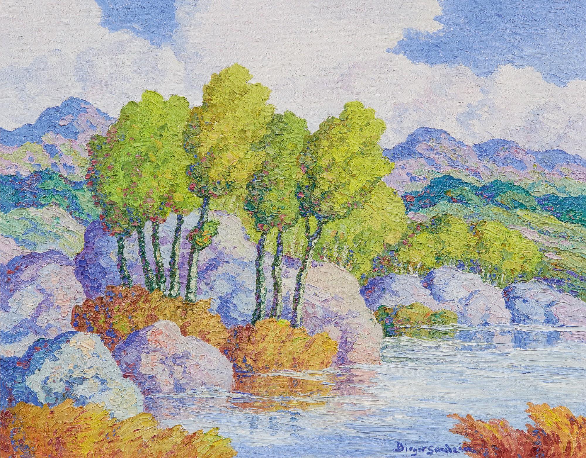 Birger Sandzén - Lake In The Rockies