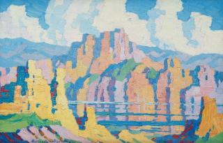 Birger Sandzén - Mountain landscape