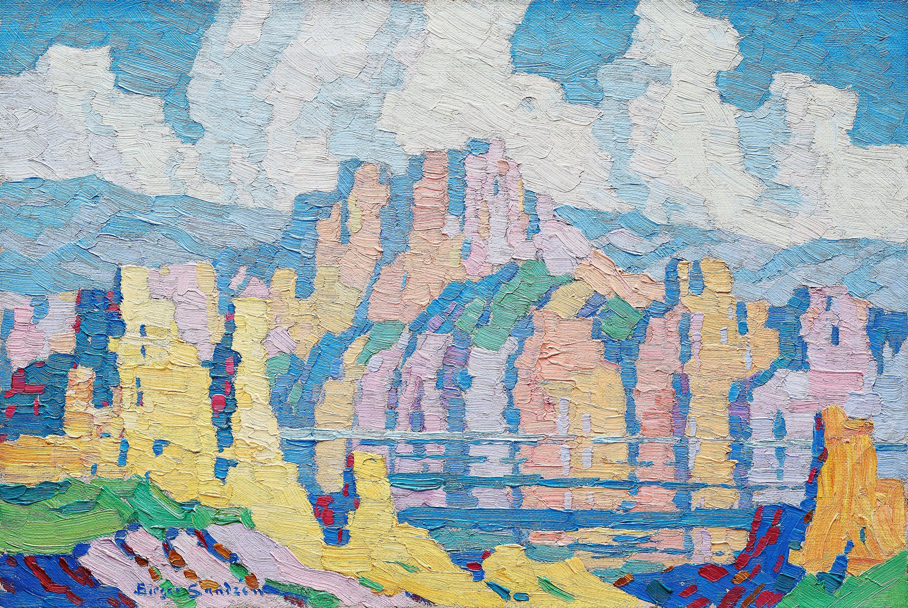 Birger Sandzén - Mountain landscape