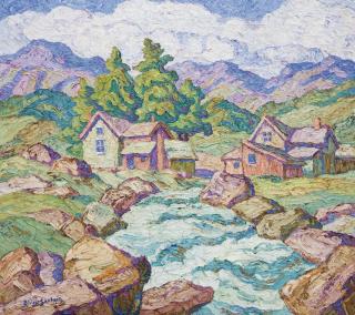 Birger Sandzén - Mountain Village, Georgetown, Colorado