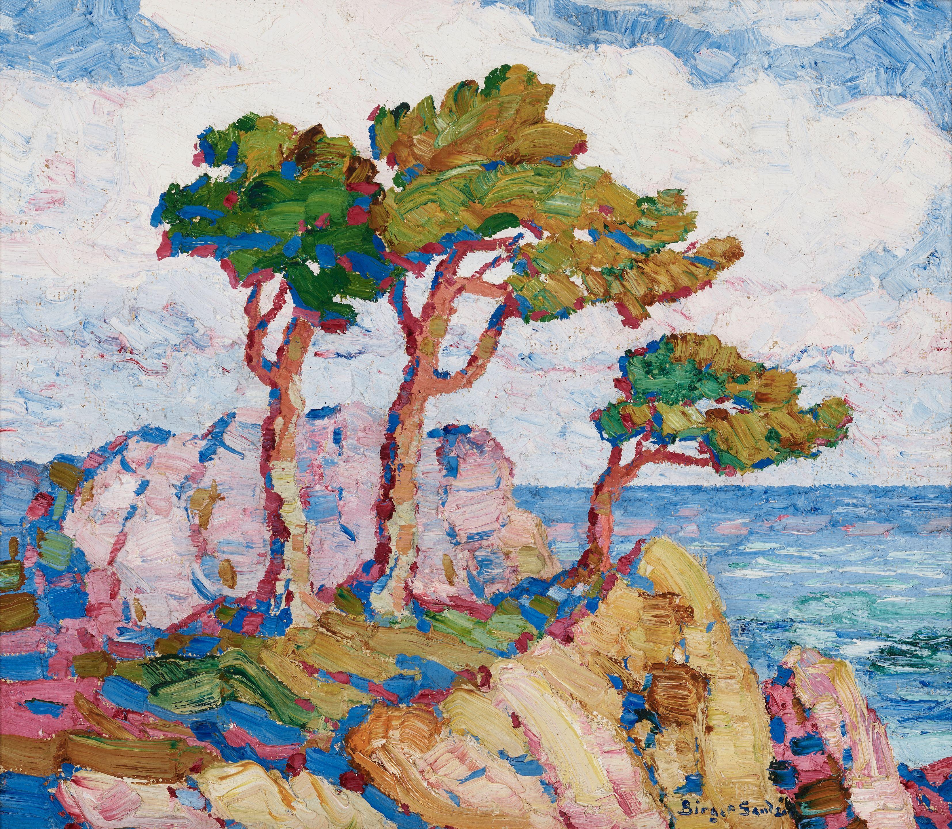 Birger Sandzén - Pines By The Sea