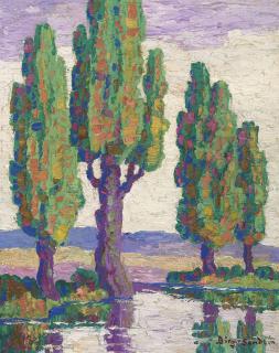 Birger Sandzen - Poplars