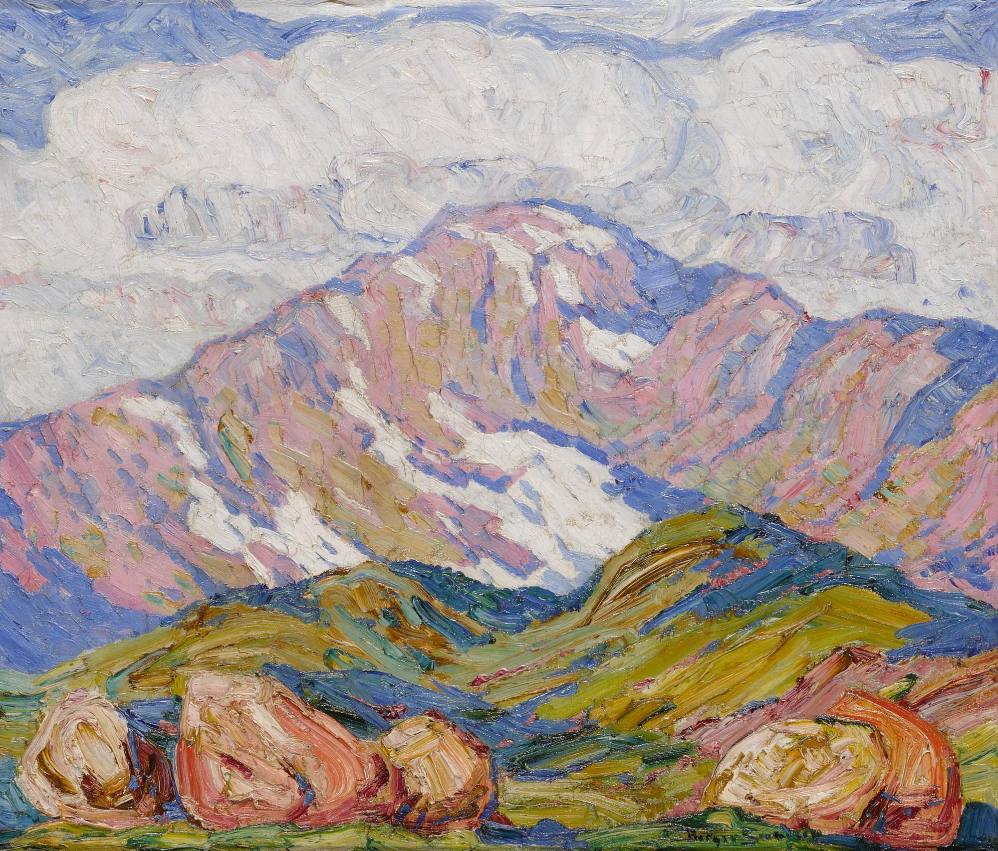 Birger Sandzén - The Great Peak, Pike\'S Peak From The North