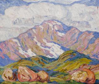 Birger Sandzén - The Great Peak, Pike\'S Peak From The North