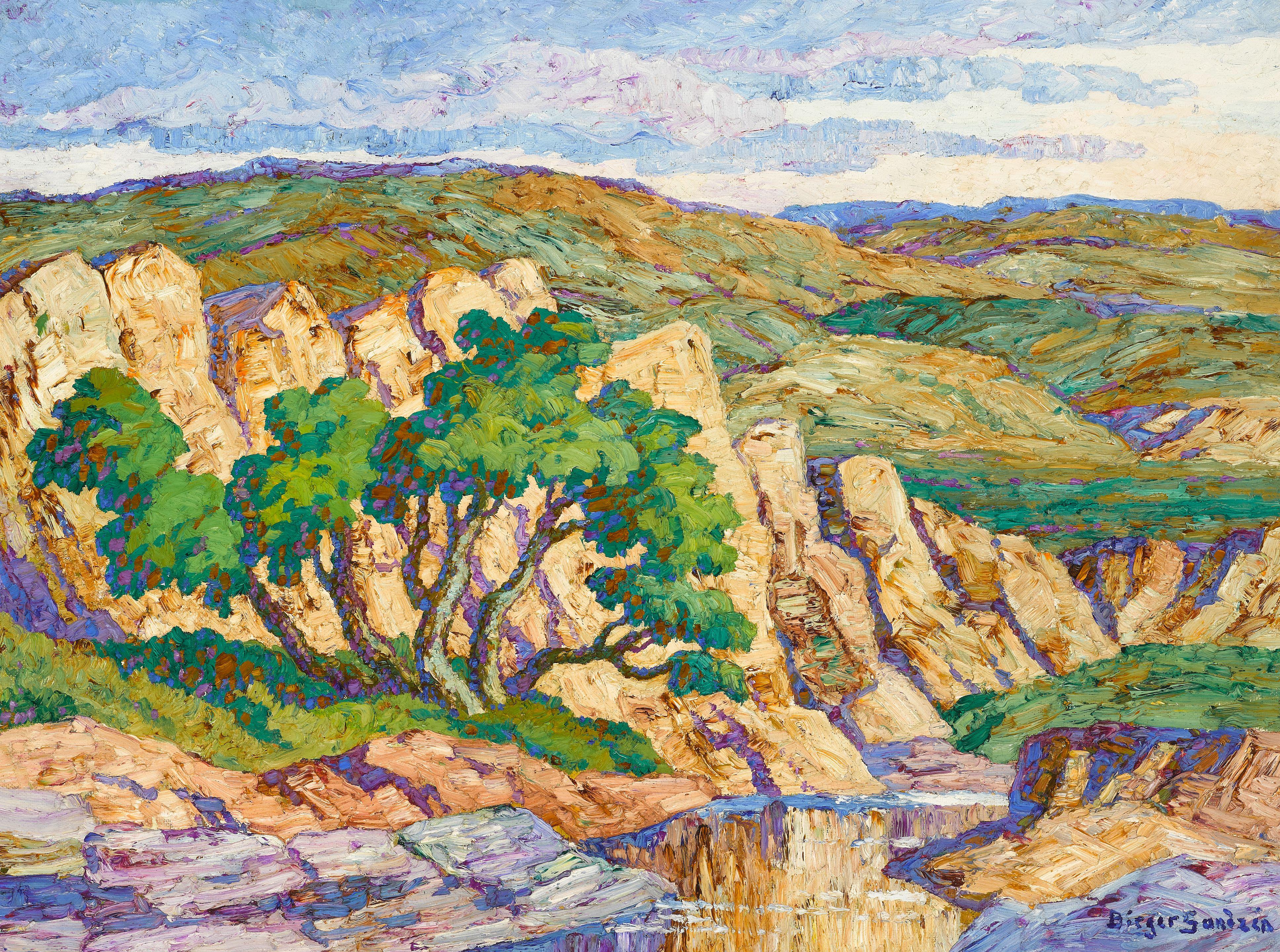 Birger Sandzén - Wild Horse Creek (Pasture with Creek), Graham County, Kansas