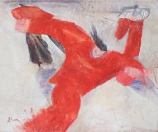 Birgit Broms - Ice skaters.