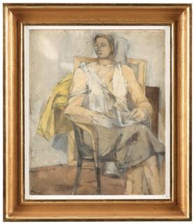 Birgit Broms - Seated model.